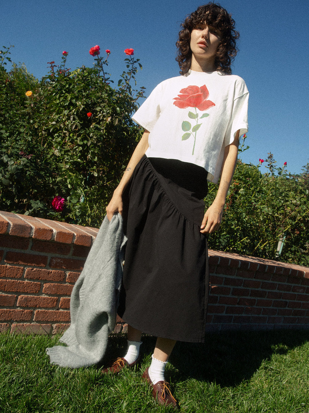 Maeve Midi Skirt Caviar Twill Fresh Design