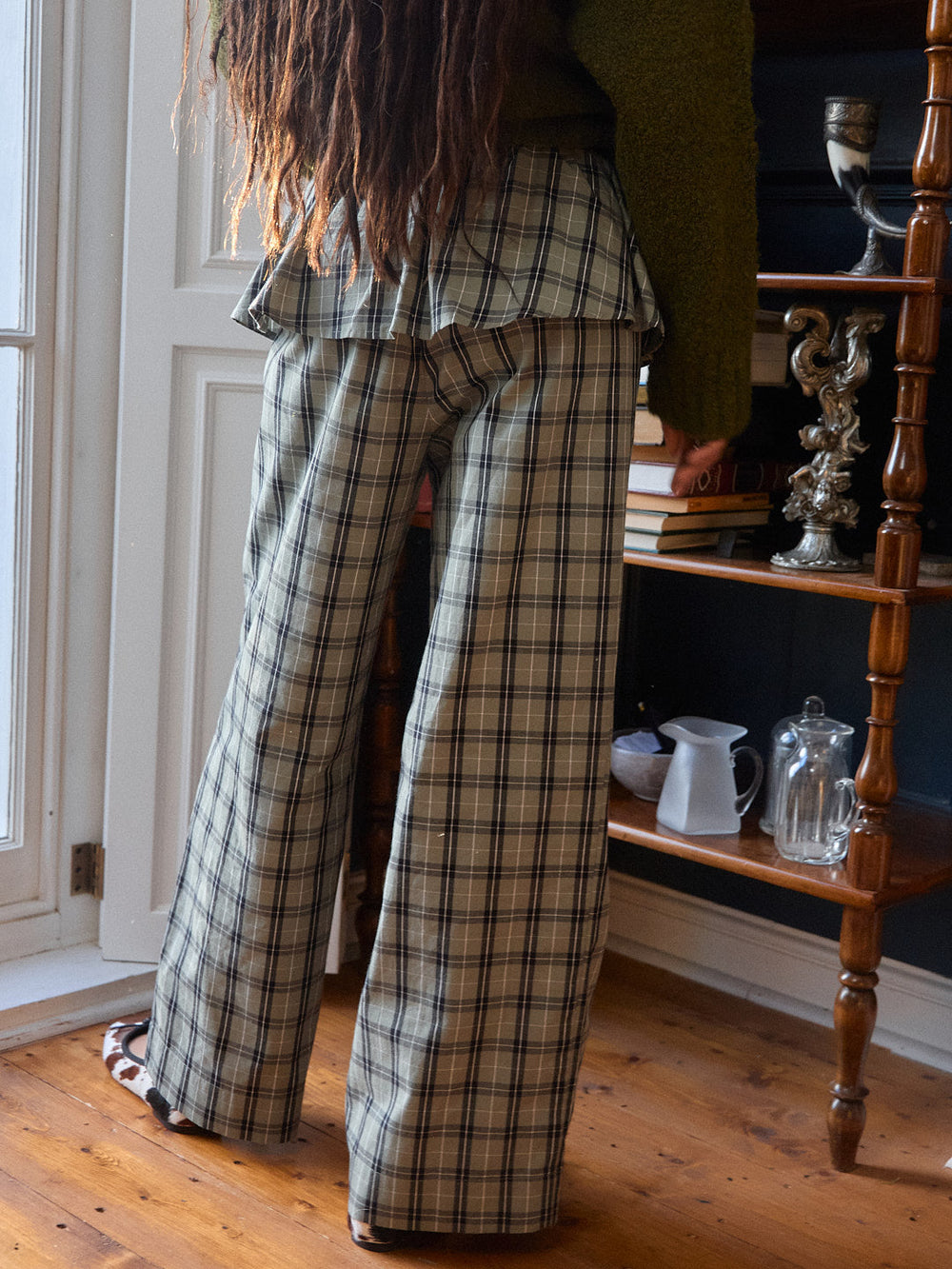 Renee Pant Moss Plaid All New
