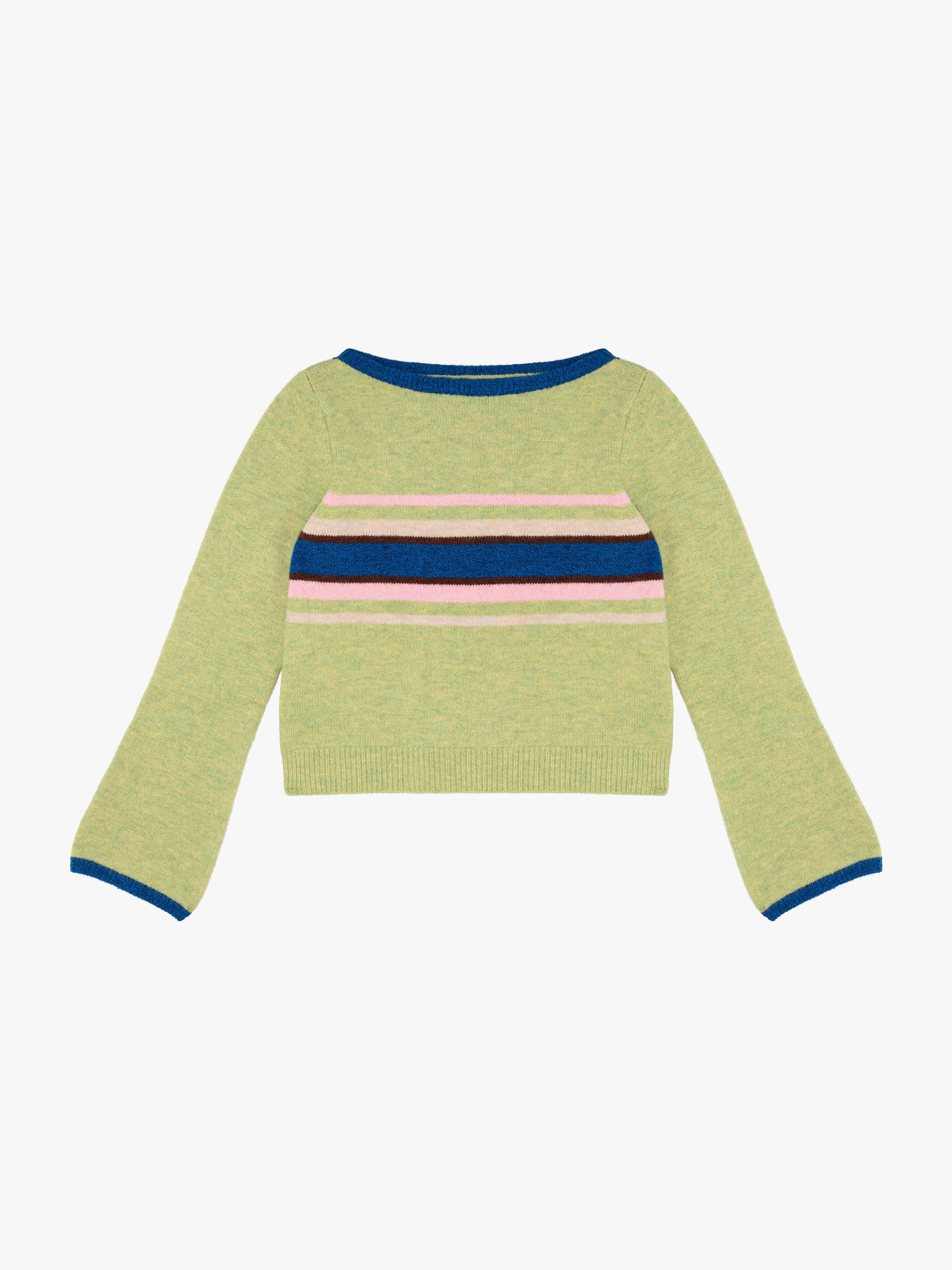 Mari Sweater Pistachio Stripe Exclusive Style