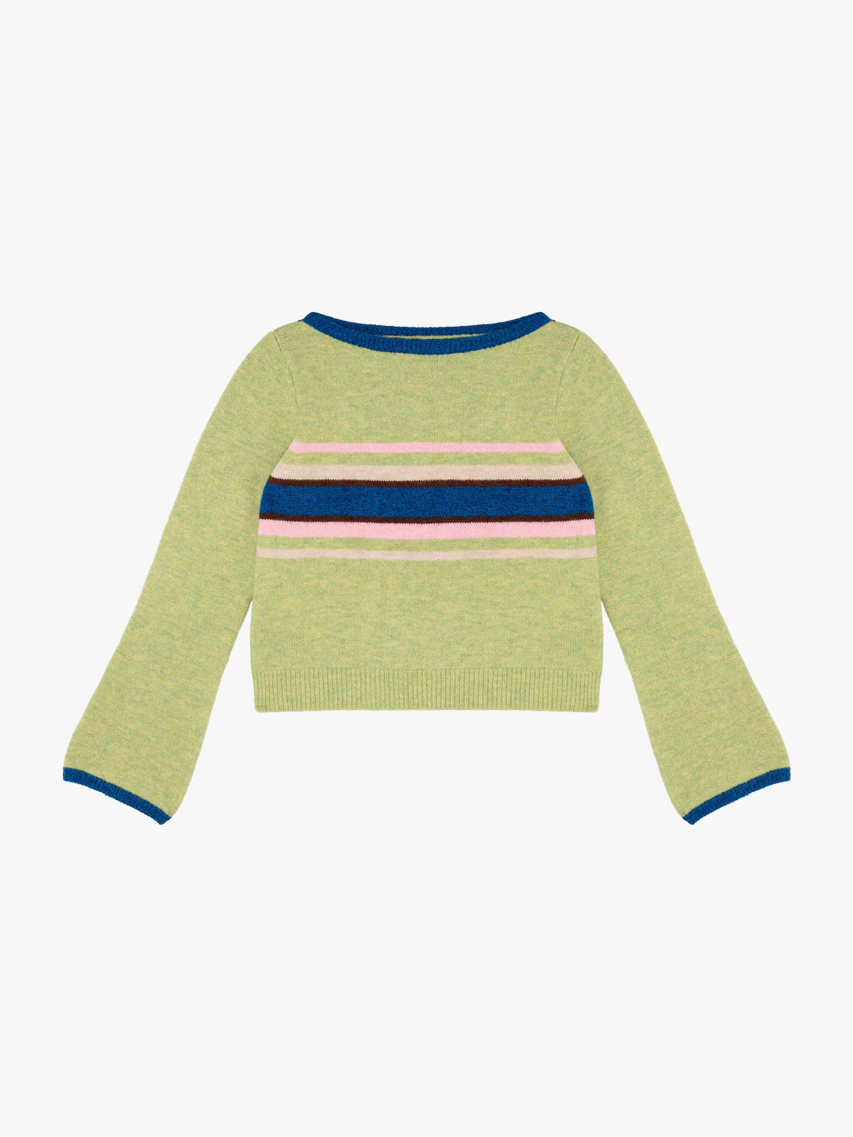 Mari Sweater Pistachio Stripe Exclusive Style