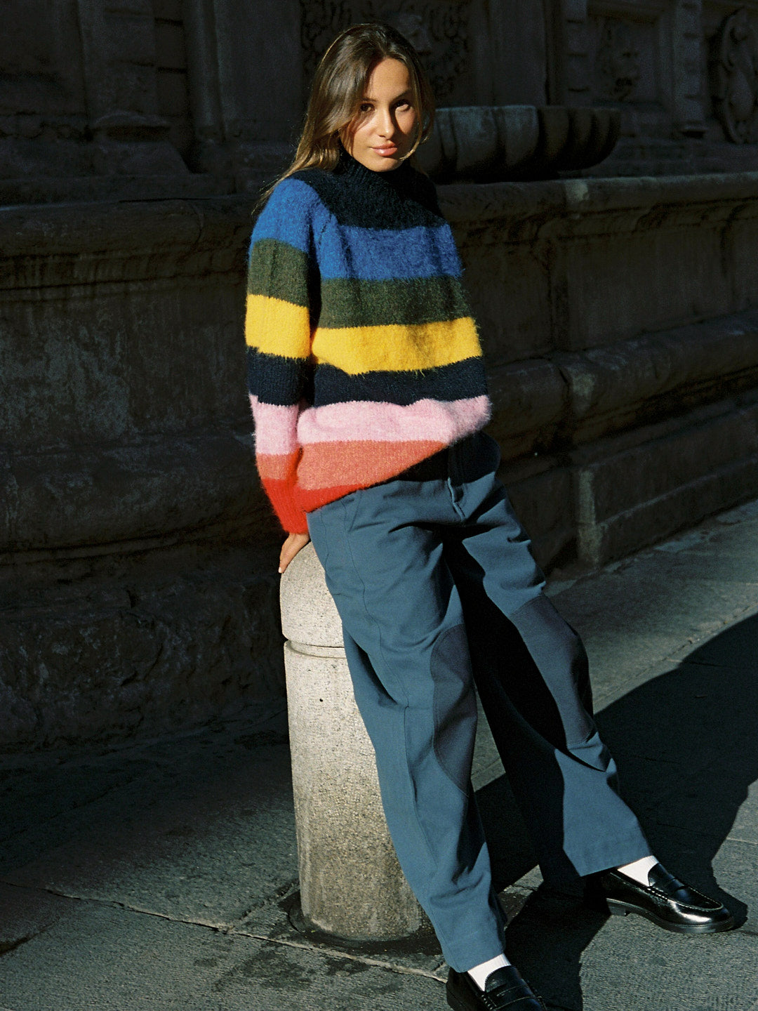Louise Mockneck Sweater Rainbow Fine Craftsmanship