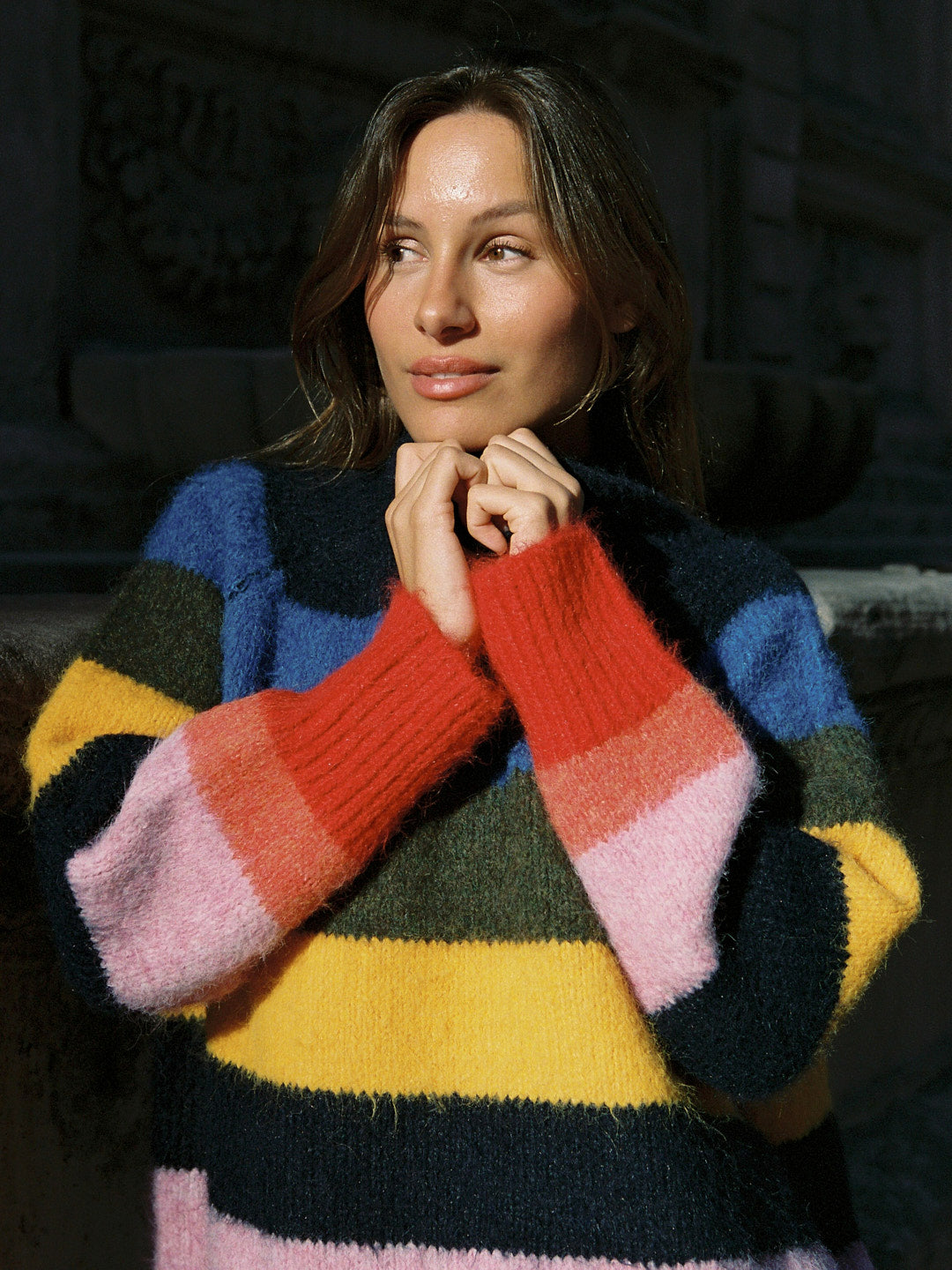 Louise Mockneck Sweater Rainbow Fine Craftsmanship