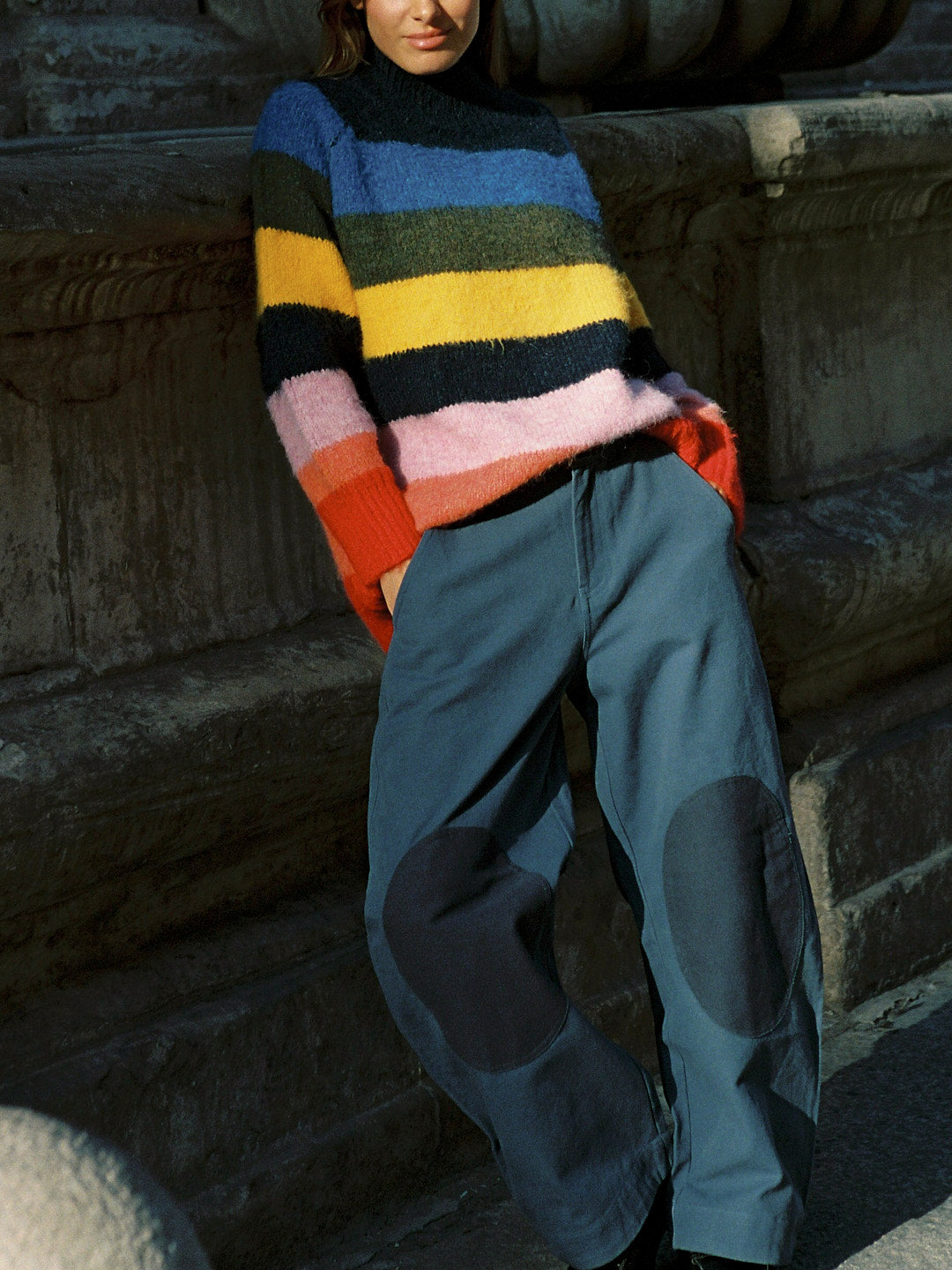 Louise Mockneck Sweater Rainbow Fine Craftsmanship