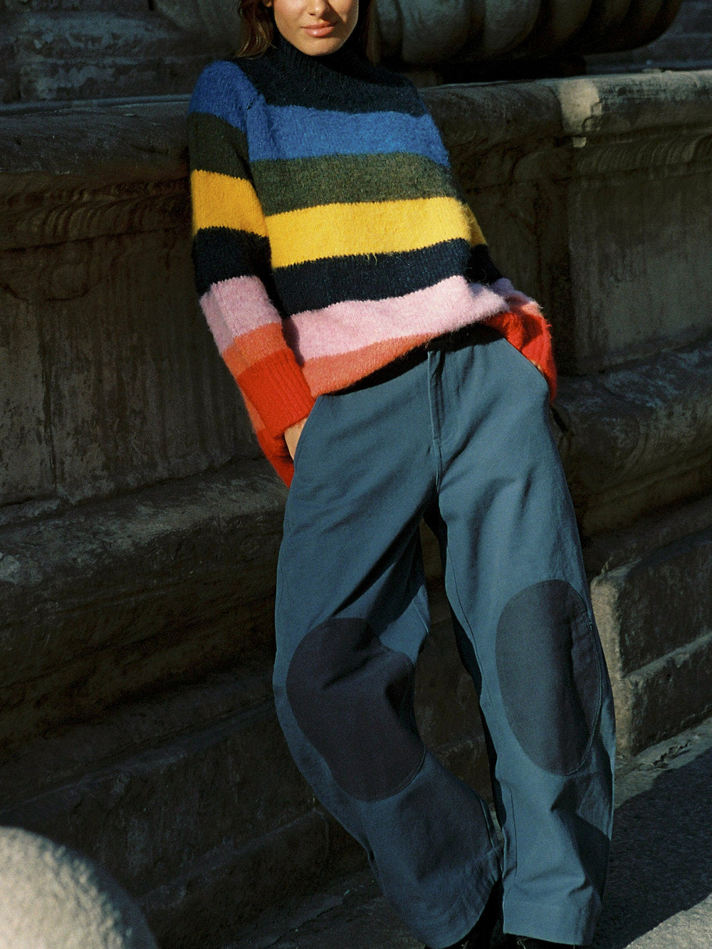 Louise Mockneck Sweater Rainbow Fine Craftsmanship
