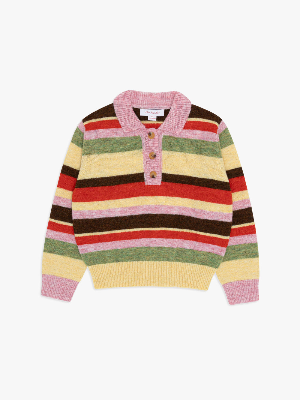 Alaia Polo Sweater Pink Stripe All New