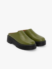 Lena Chunky Mule Olive Exclusive Style