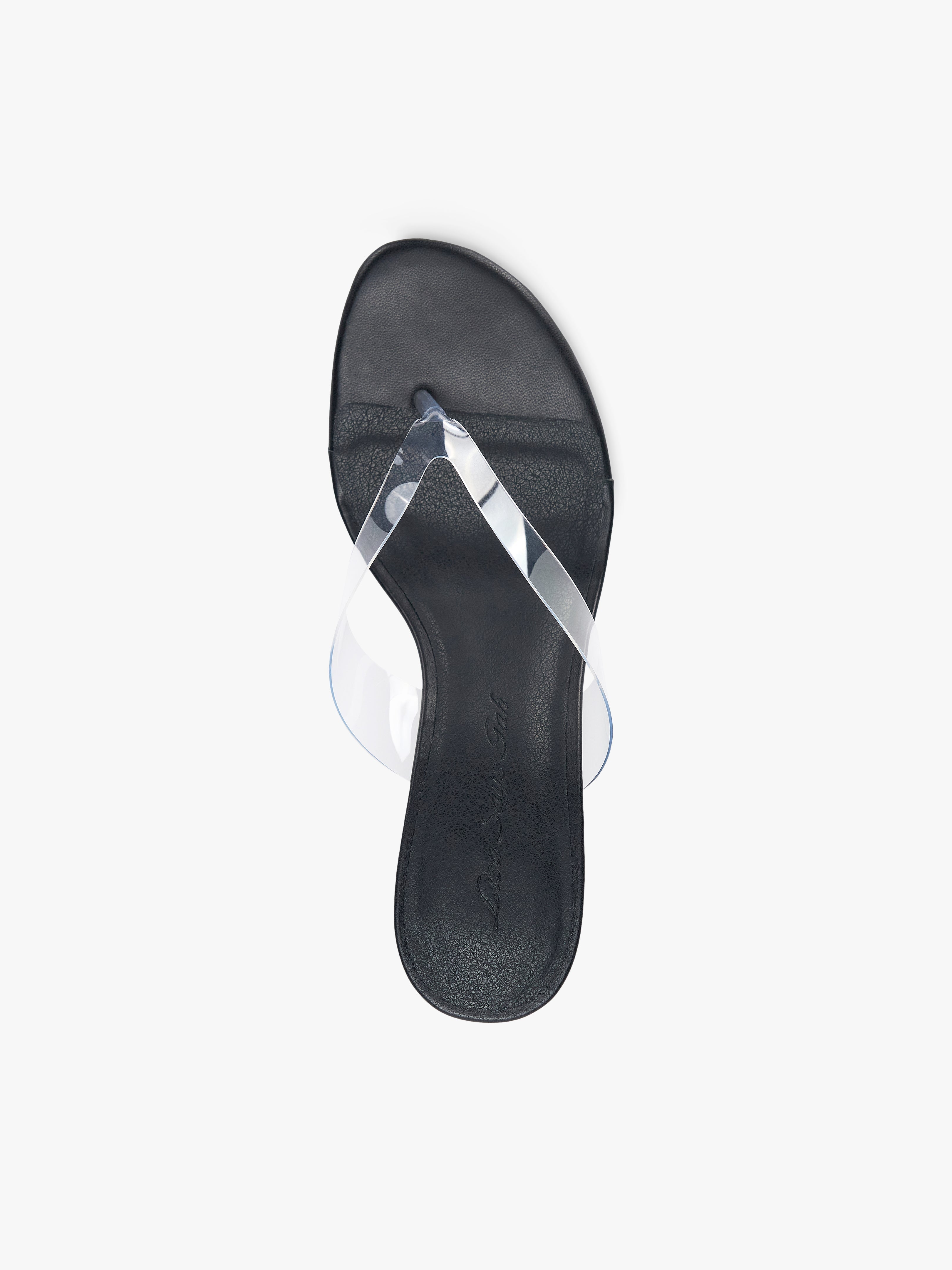 Ramona Wedge Thong Jet/Clear All New
