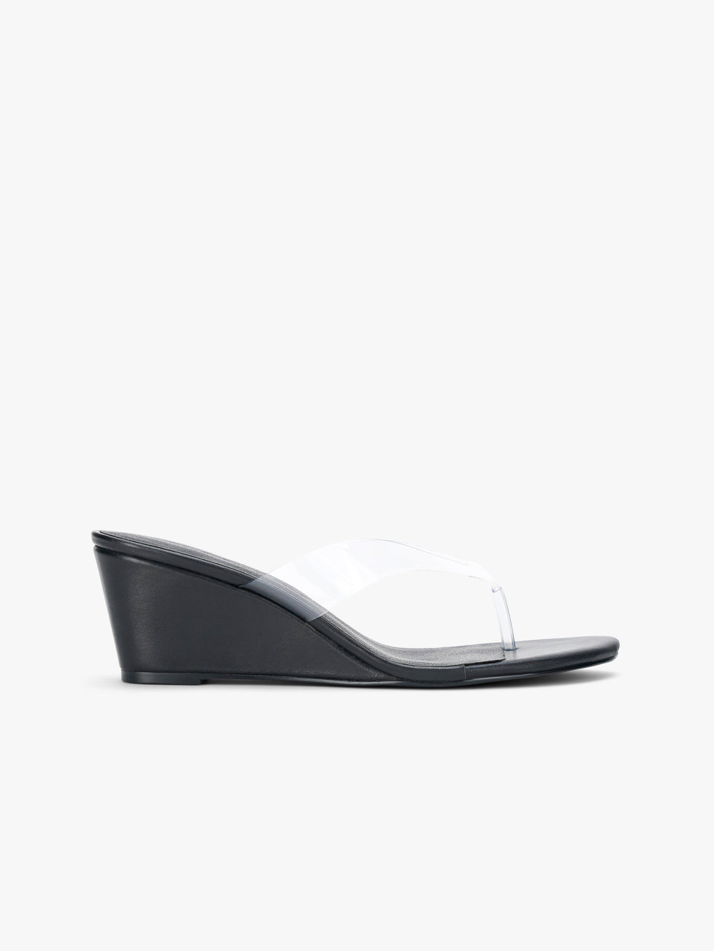 Ramona Wedge Thong Jet/Clear All New
