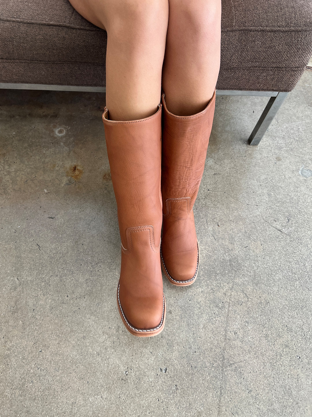 Campus Knee High Boot Saddle Fine Craftsmanship