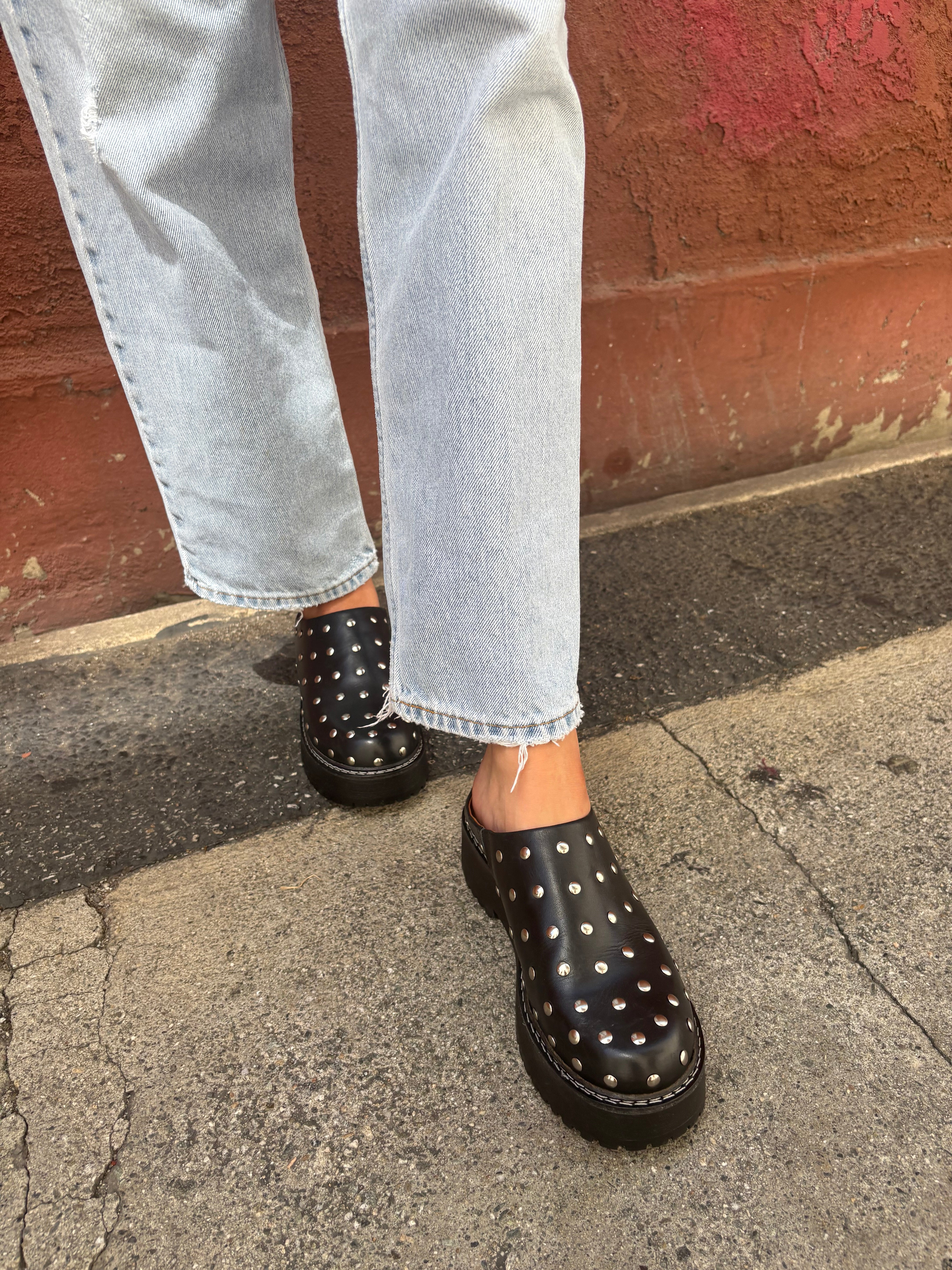 Lena Chunky Mule Studs All New