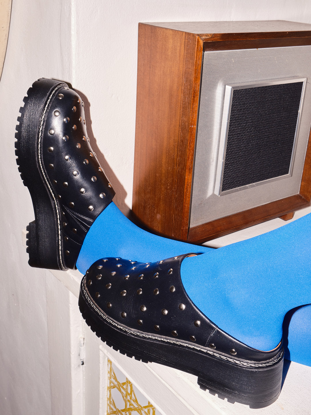 Lena Chunky Mule Studs All New