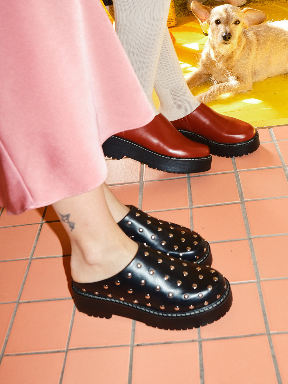 Lena Chunky Mule Studs All New