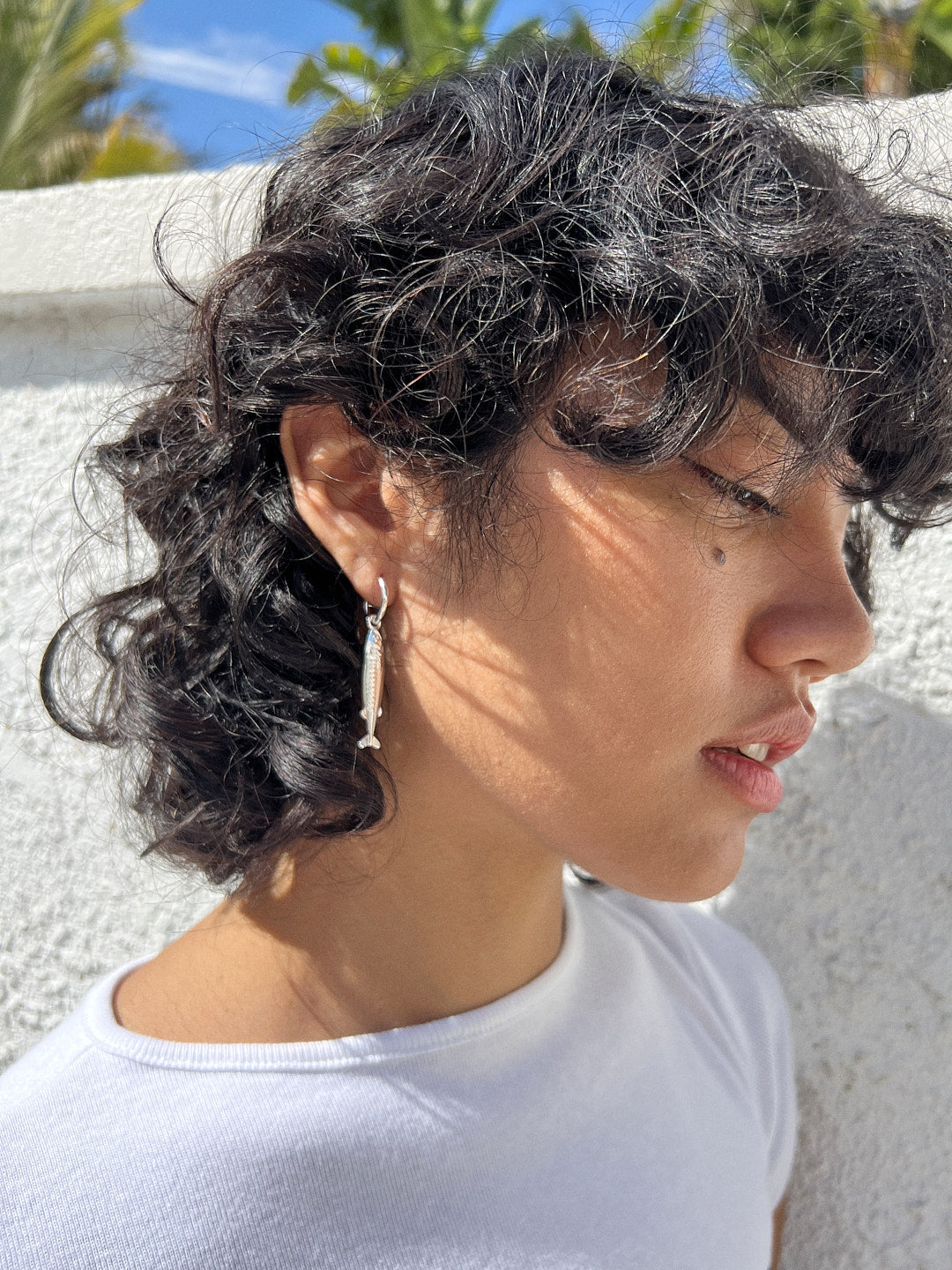 Anchovy Earrings Silver Fresh Design