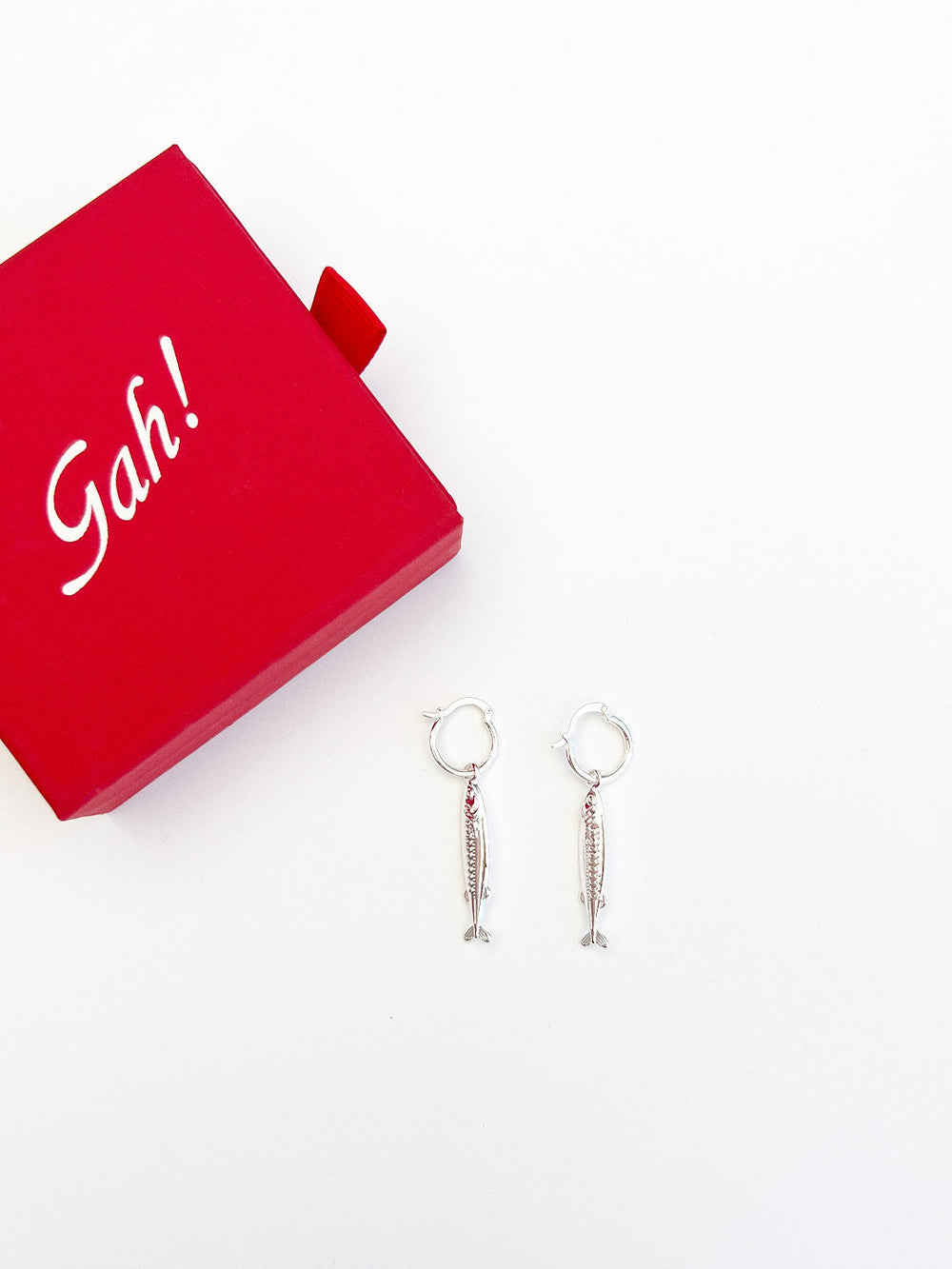 Anchovy Earrings Silver Fresh Design
