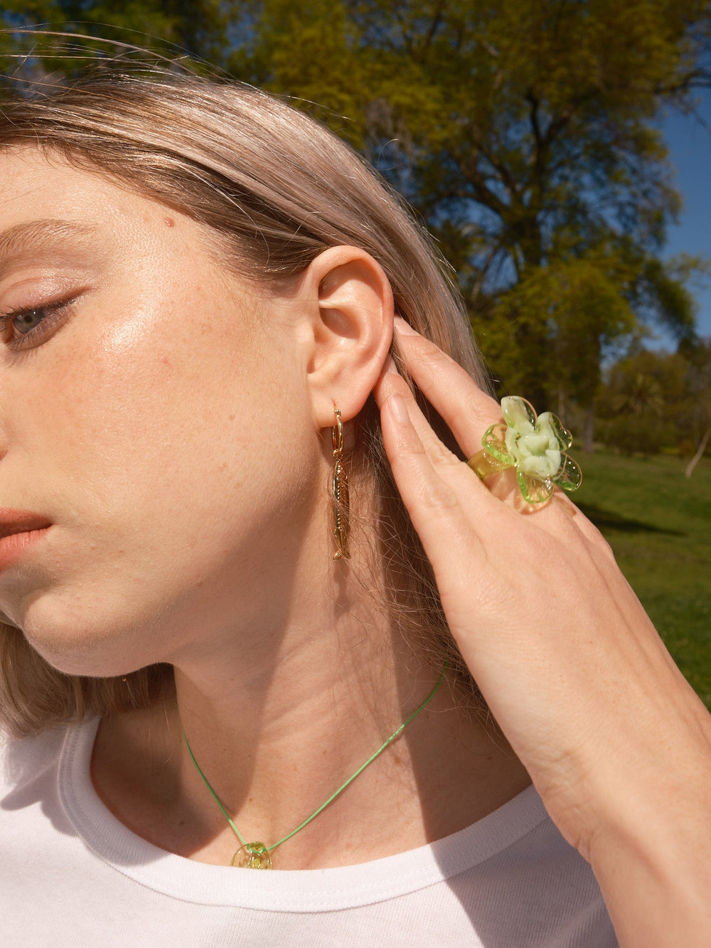 Hibiscus Ring Green Fine Craftsmanship