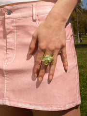Hibiscus Ring Green Fine Craftsmanship