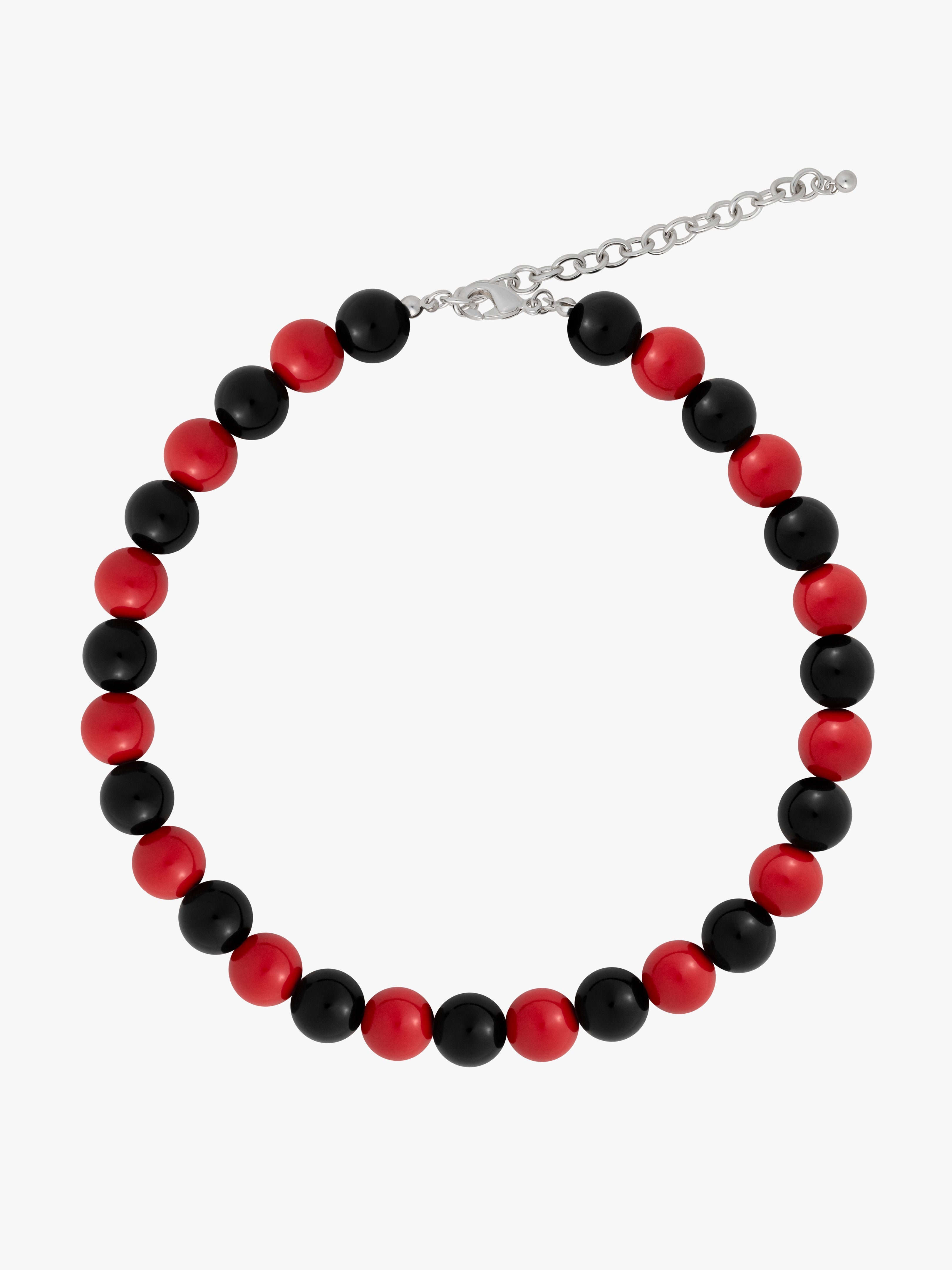 Lola Beaded Necklace Red/Black All New