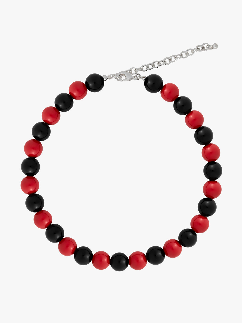 Lola Beaded Necklace Red/Black All New
