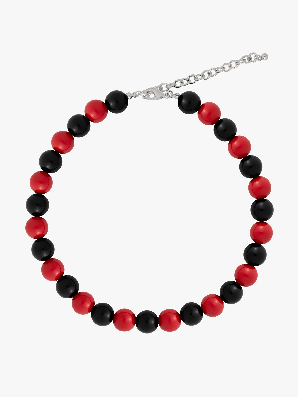 Lola Beaded Necklace Red/Black All New
