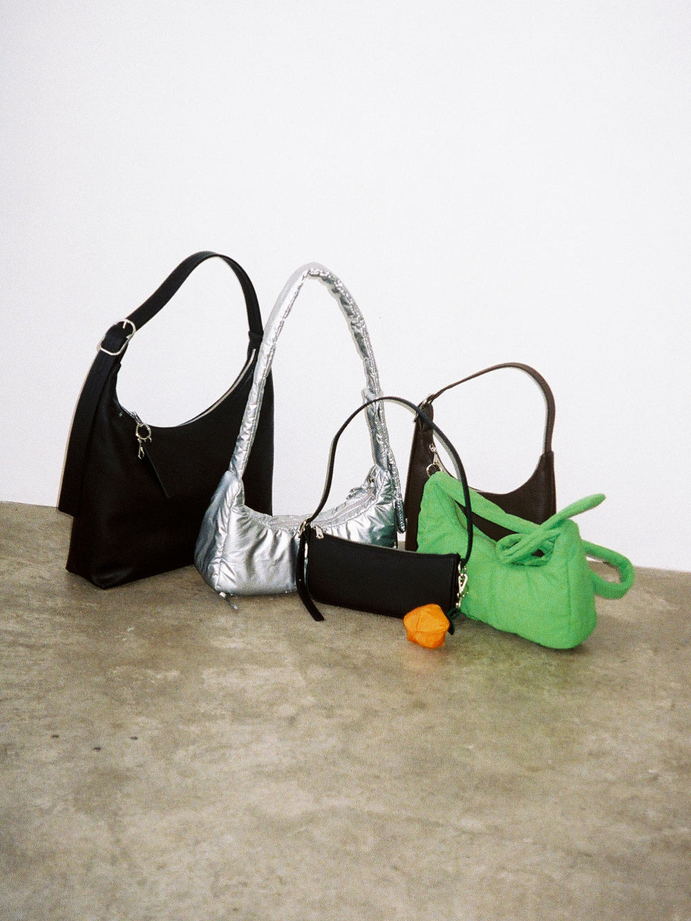 Recycled Leather Shoulder Bag Black Exclusive Style