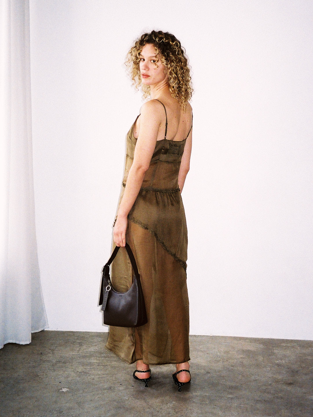 Mini Recycled Leather Shoulder Bag Brown Fine Craftsmanship