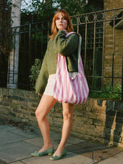 Portobello Reversible Tote Multi Stripe Exclusive Style