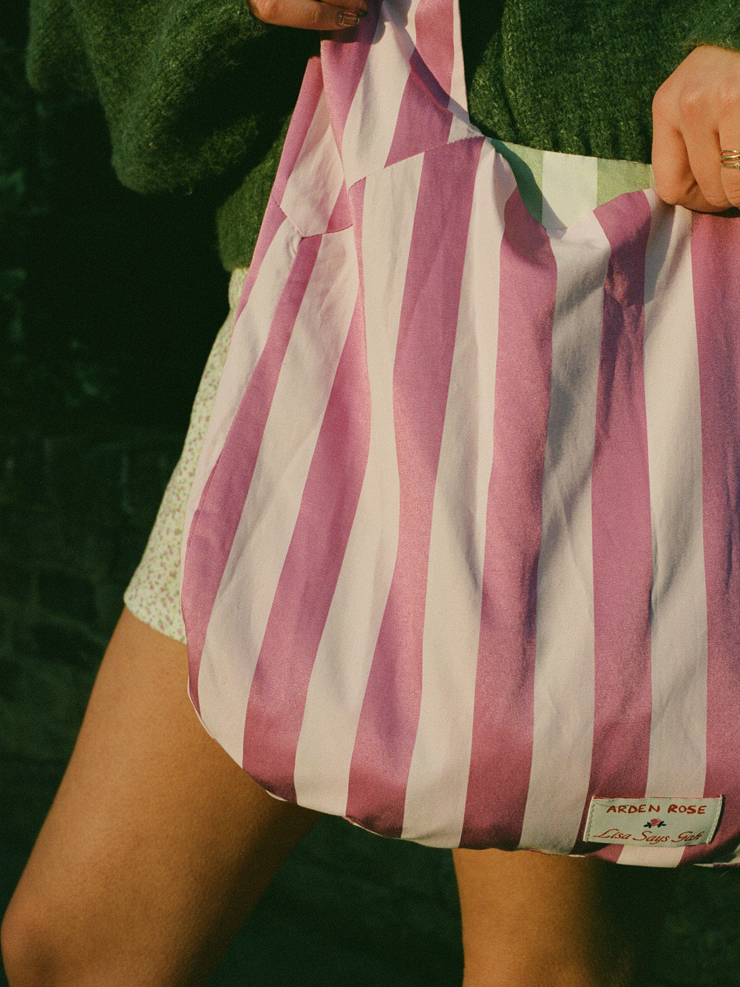 Portobello Reversible Tote Multi Stripe Exclusive Style