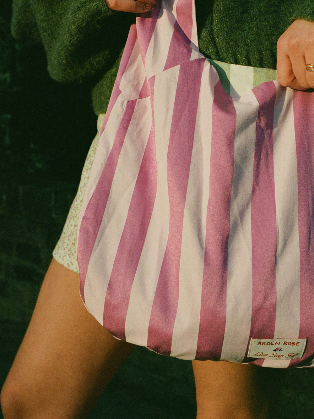 Portobello Reversible Tote Multi Stripe Exclusive Style