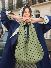 Vera Tote Bag Moss Dot Fine Craftsmanship
