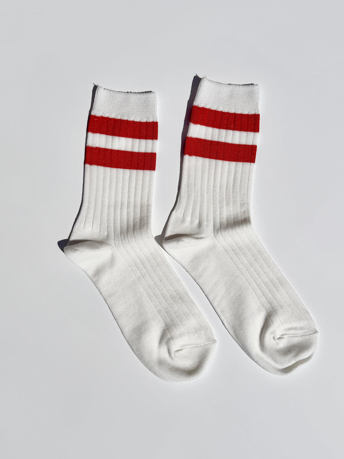 Her Varsity Socks White Coral Fresh Design