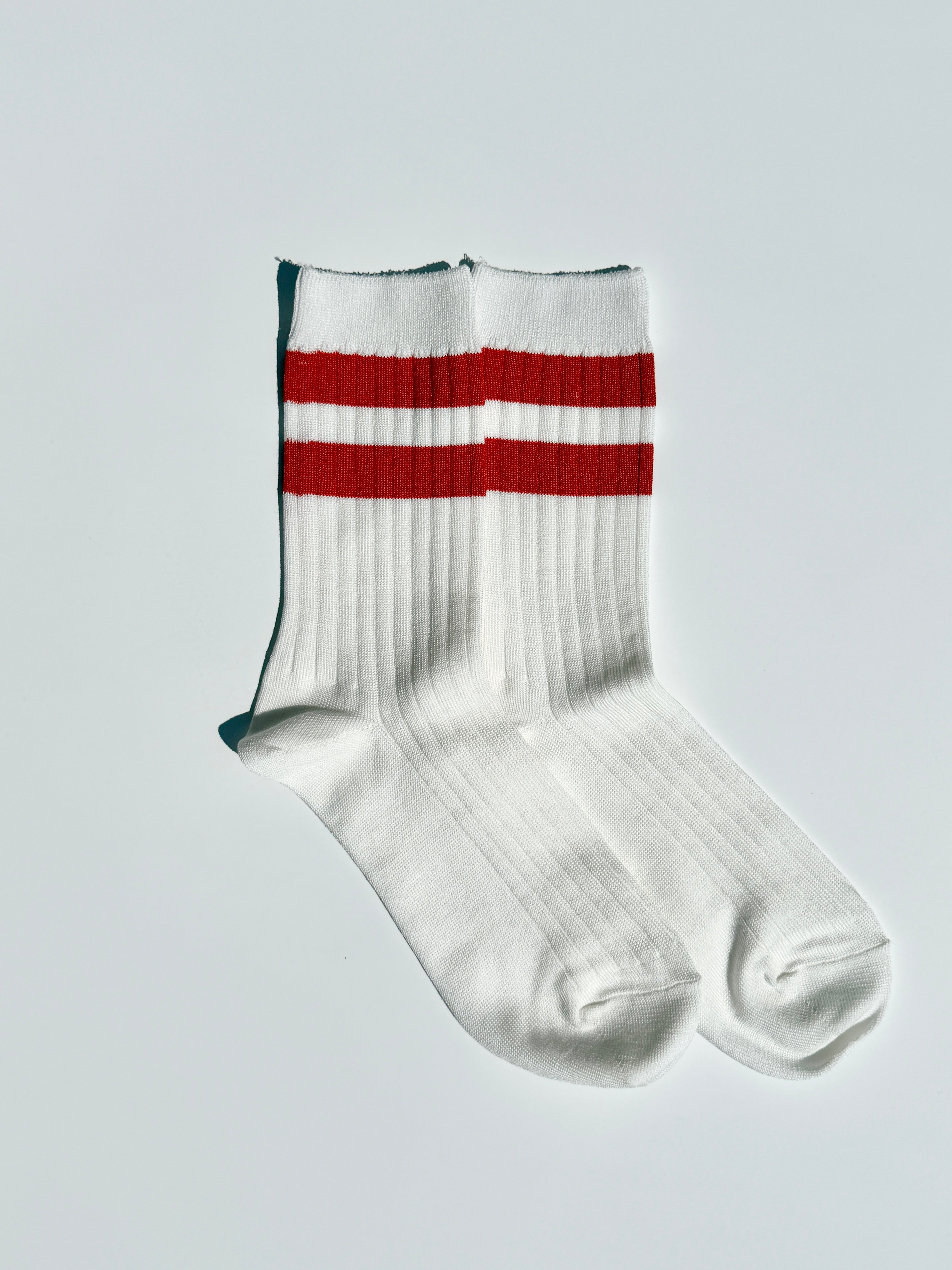 Her Varsity Socks White Coral Fresh Design