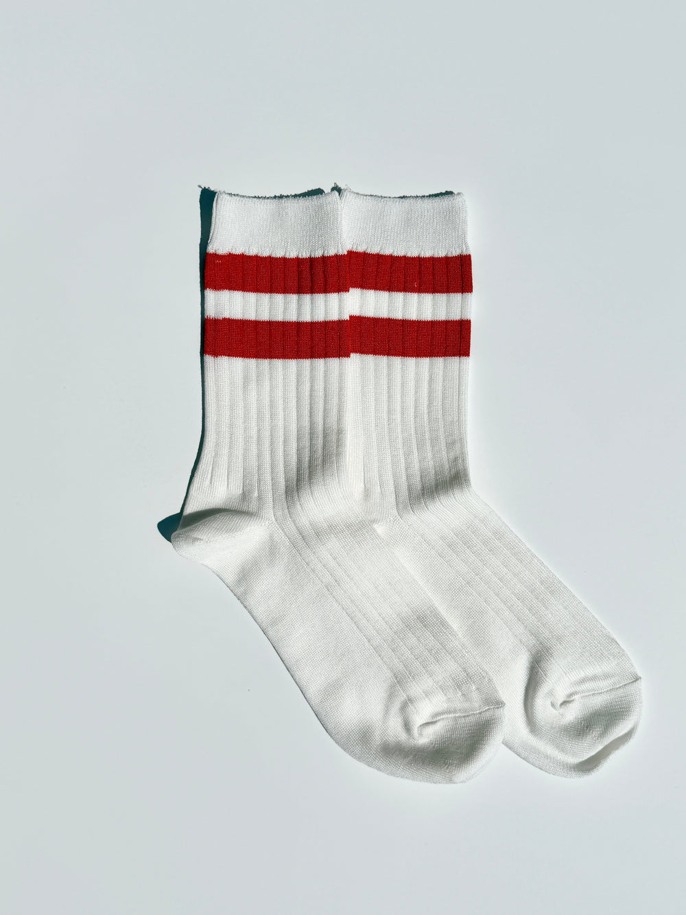 Her Varsity Socks White Coral Fresh Design