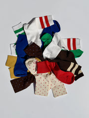 Her Varsity Socks White Coral Fresh Design