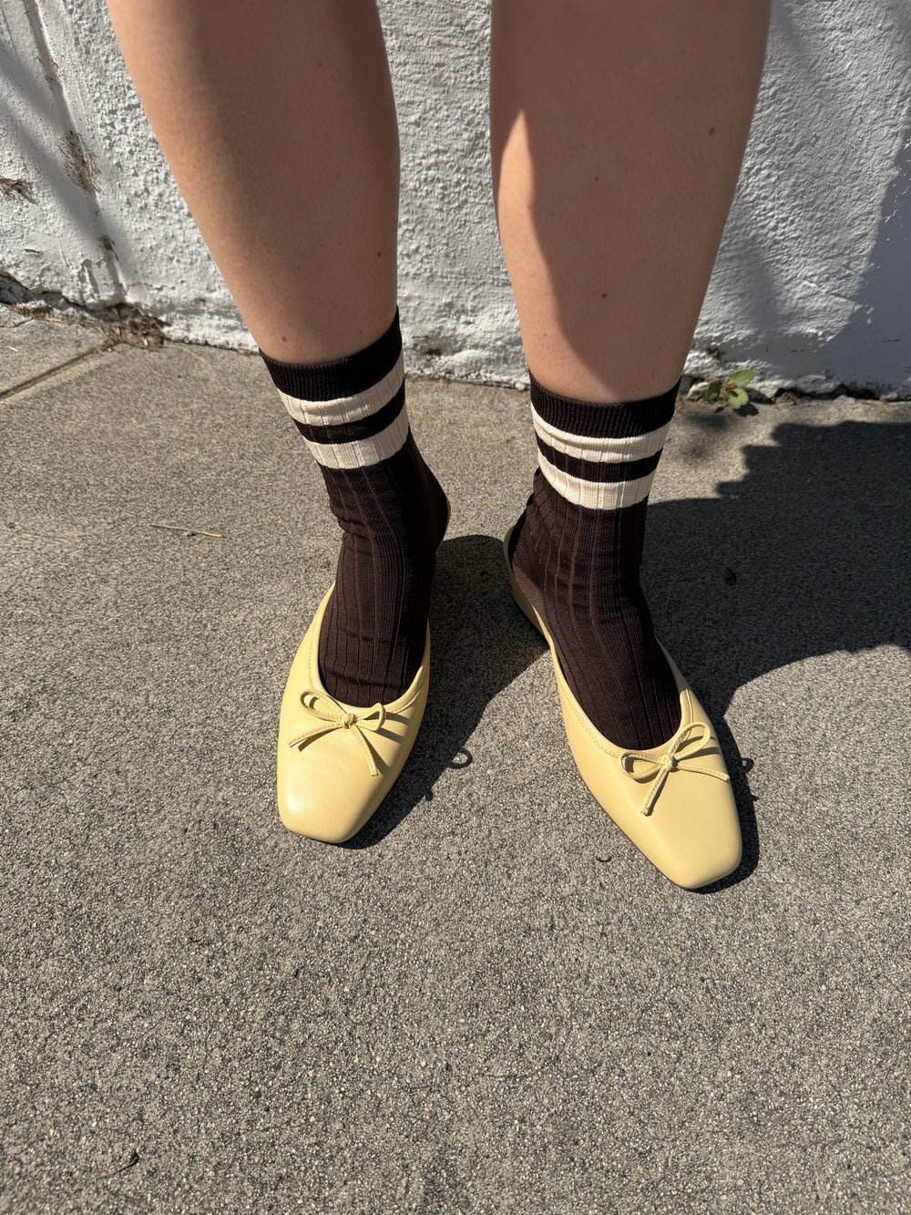 Her Varsity Socks Espresso Exclusive Style