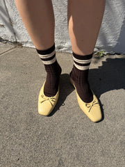 Her Varsity Socks Espresso Exclusive Style