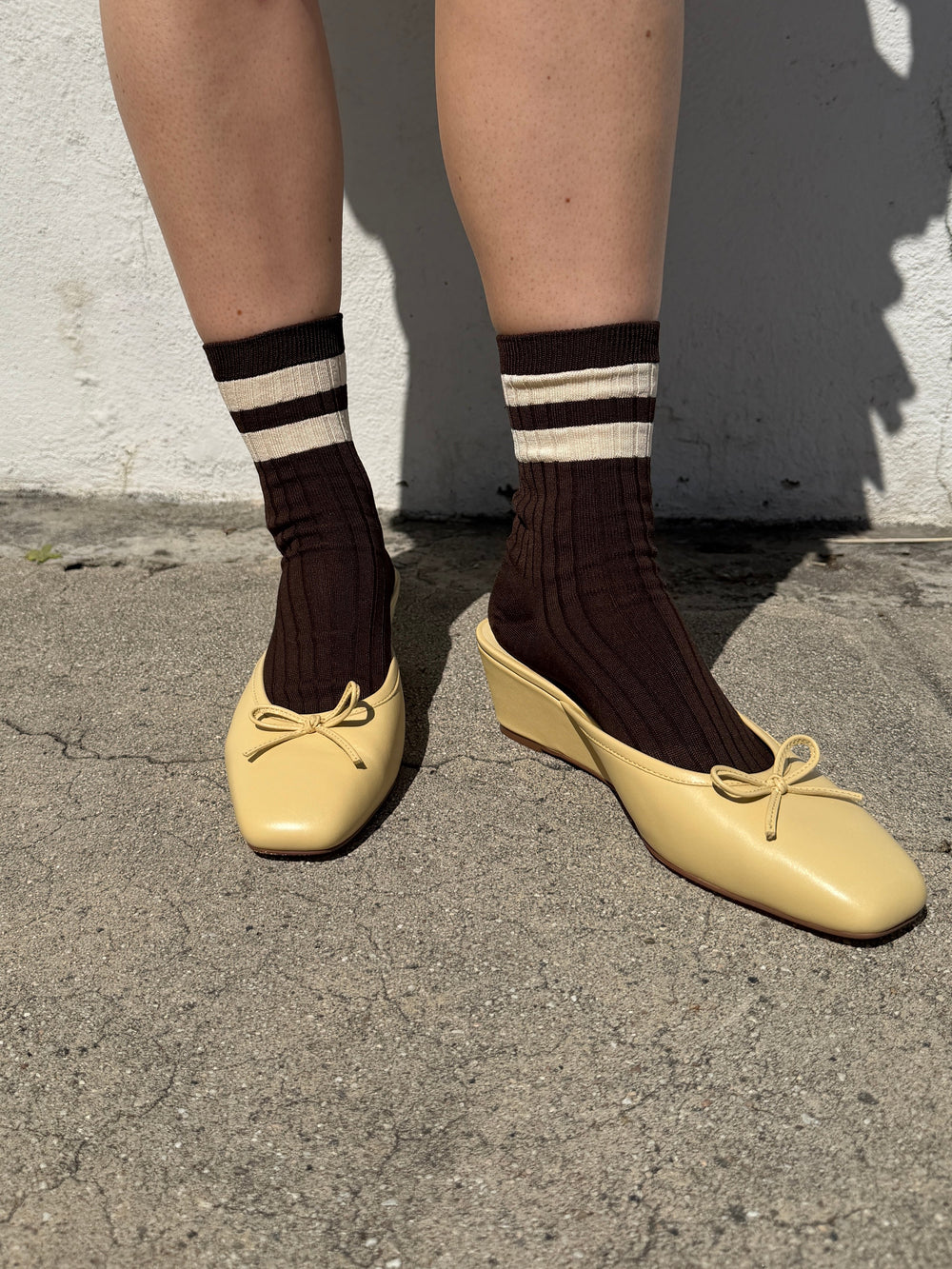 Her Varsity Socks Espresso Exclusive Style