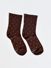 Patterned Sneaker Socks Cacao/Blue All New
