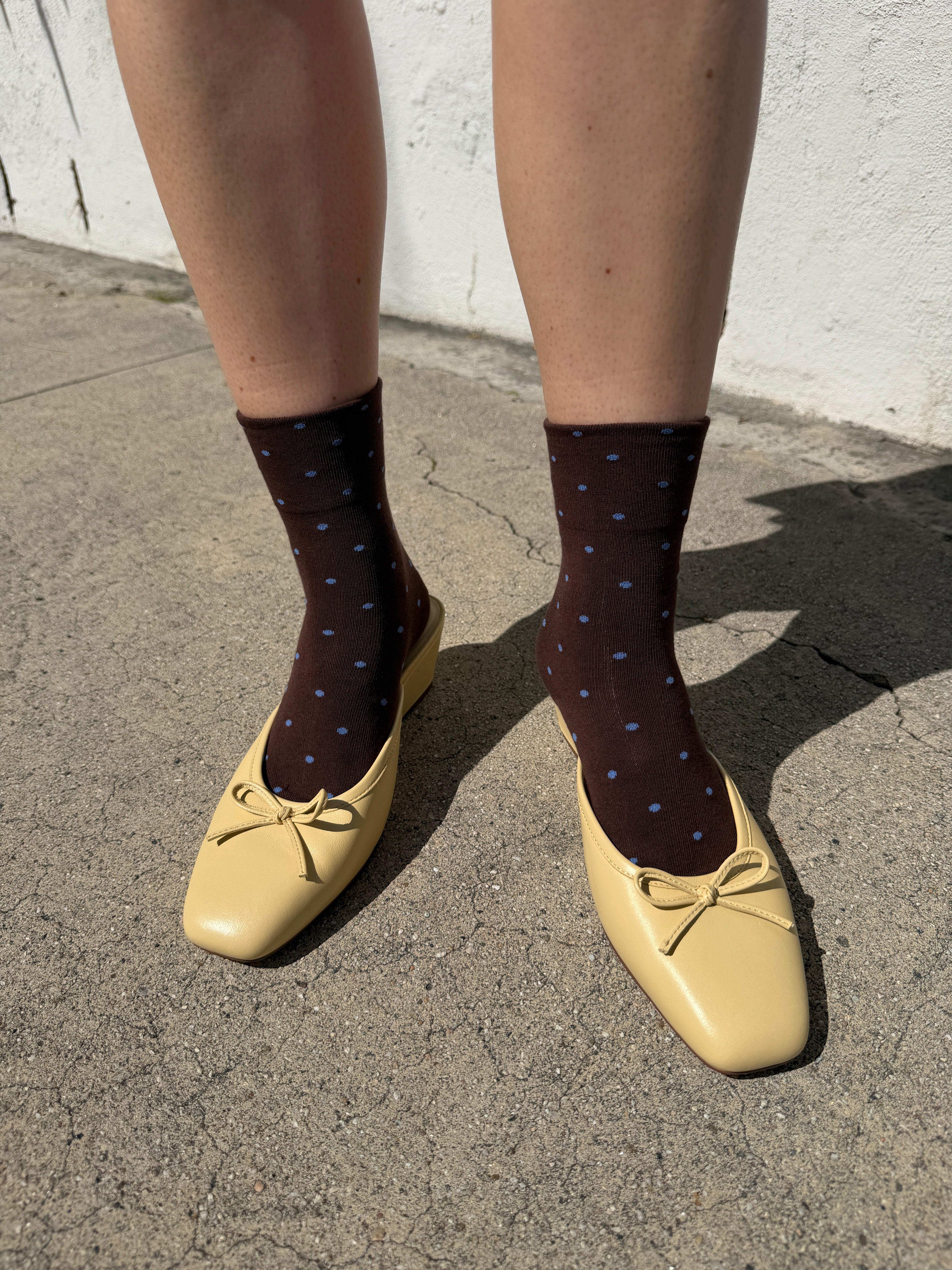 Patterned Sneaker Socks Cacao/Blue All New