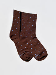 Patterned Sneaker Socks Cacao/Blue All New