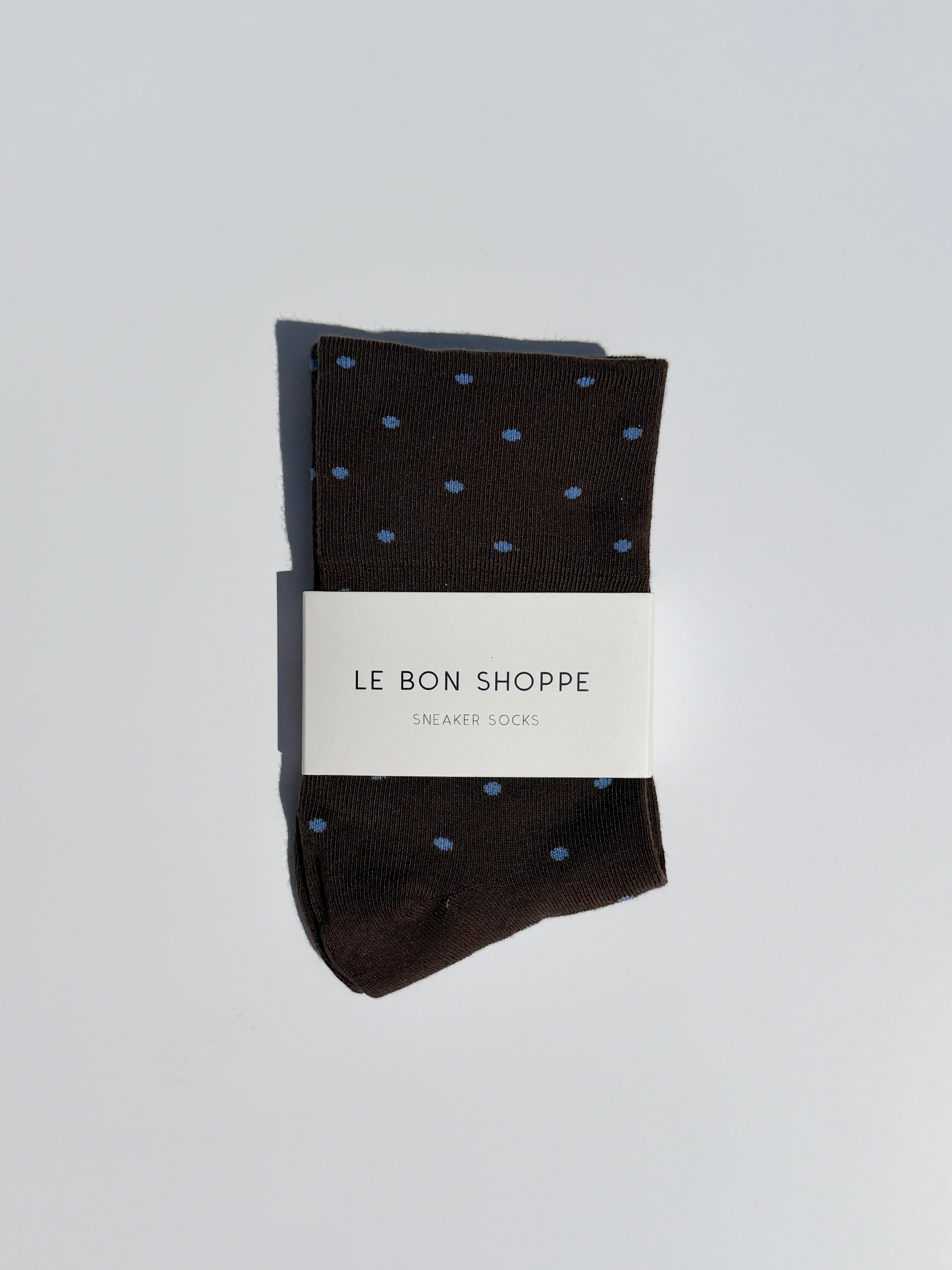 Patterned Sneaker Socks Cacao/Blue All New