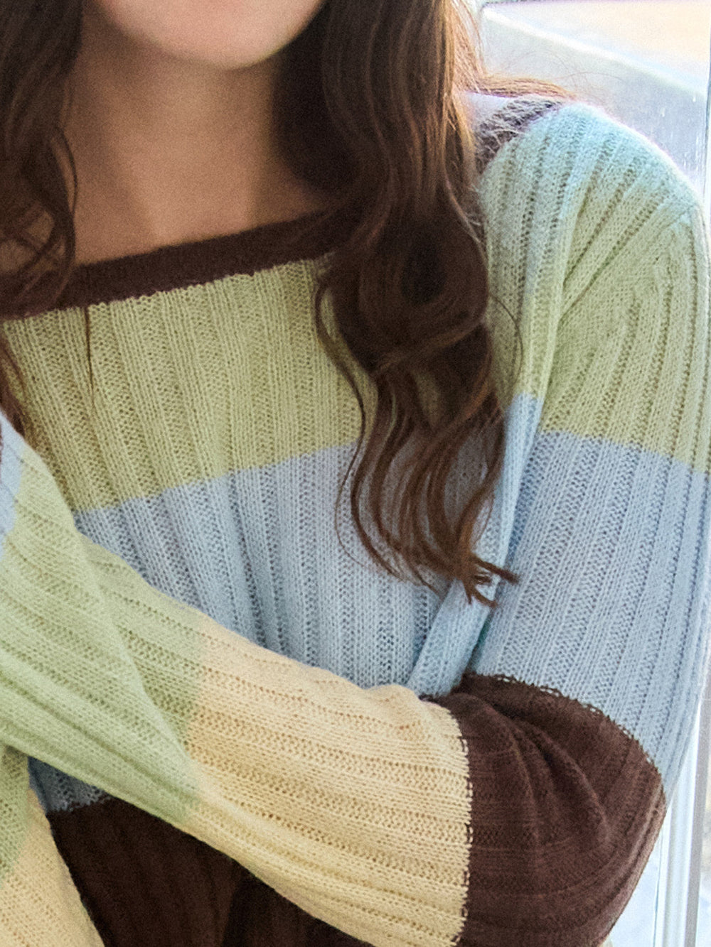 Avery Sweater Mixed Stripe Exclusive Style