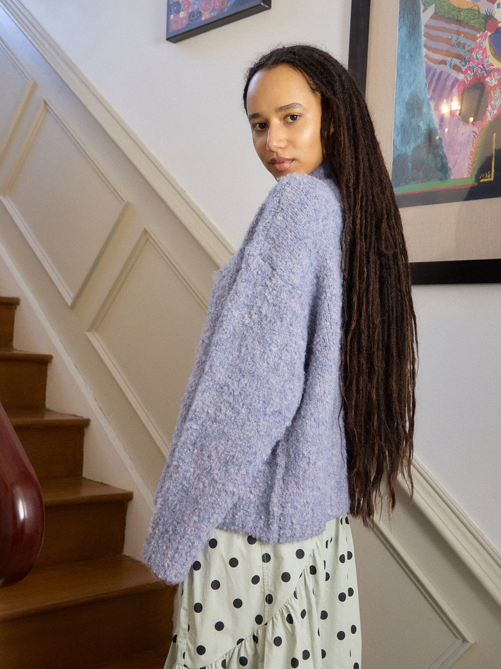 Gemma Zip Up Cornflower Fresh Design
