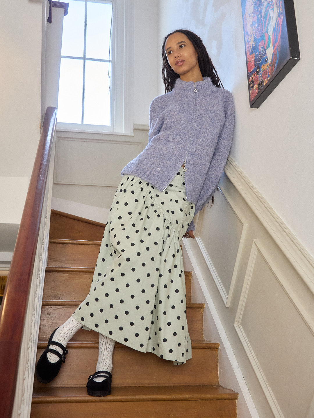 Gemma Zip Up Cornflower Fresh Design