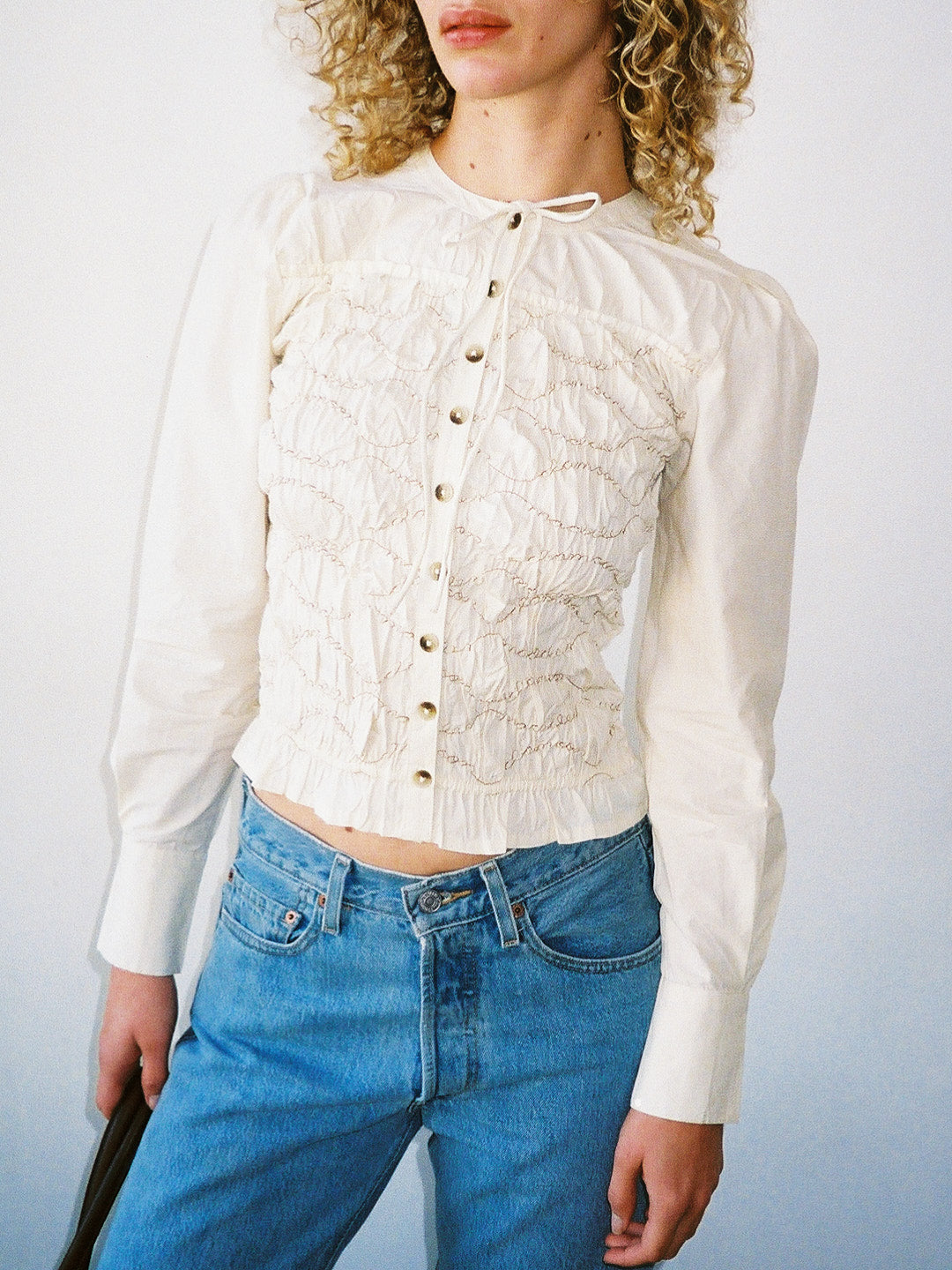 Elliana Smocked Cardi Butter Smocked Fine Craftsmanship