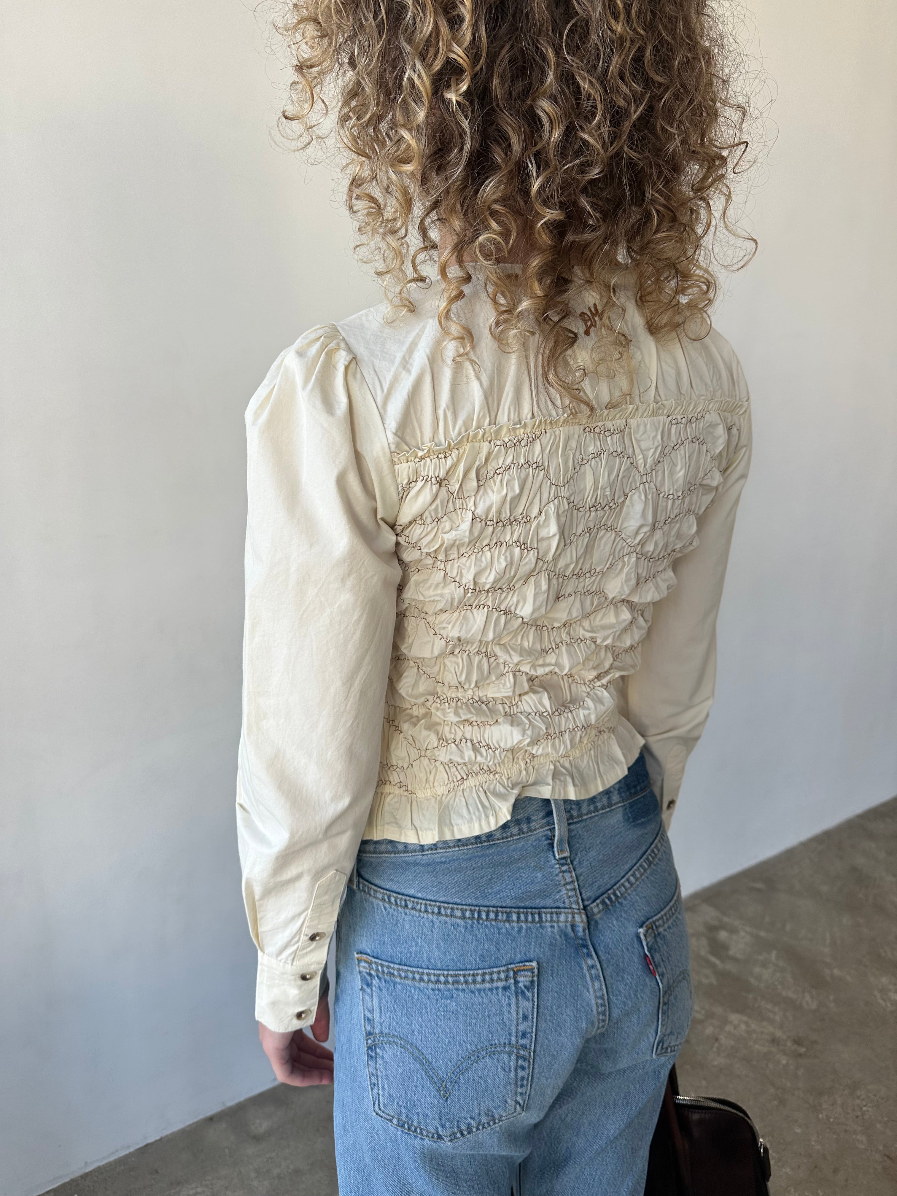 Elliana Smocked Cardi Butter Smocked Fine Craftsmanship