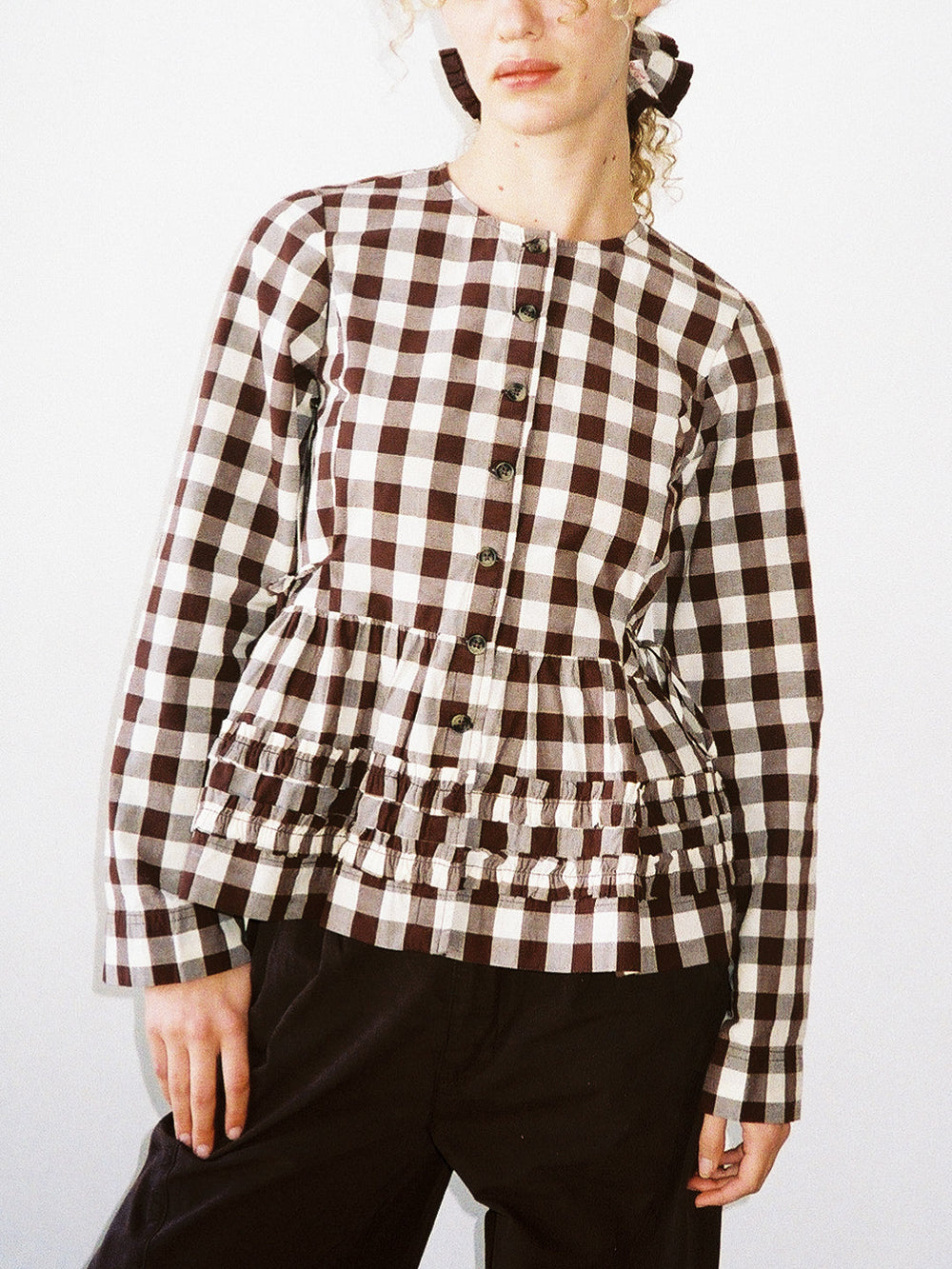 Madison Blouse Butter Gingham All New