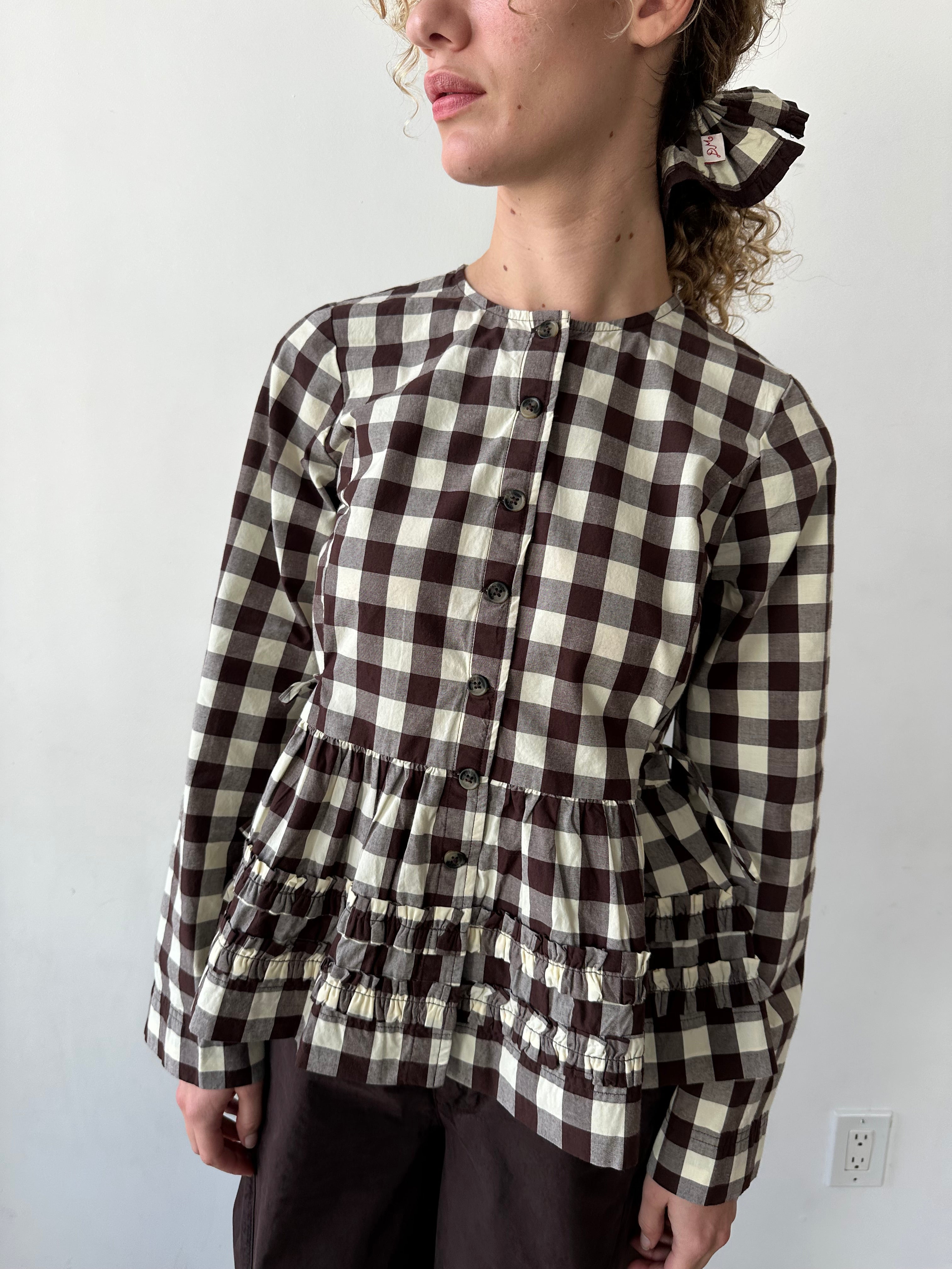Madison Blouse Butter Gingham All New