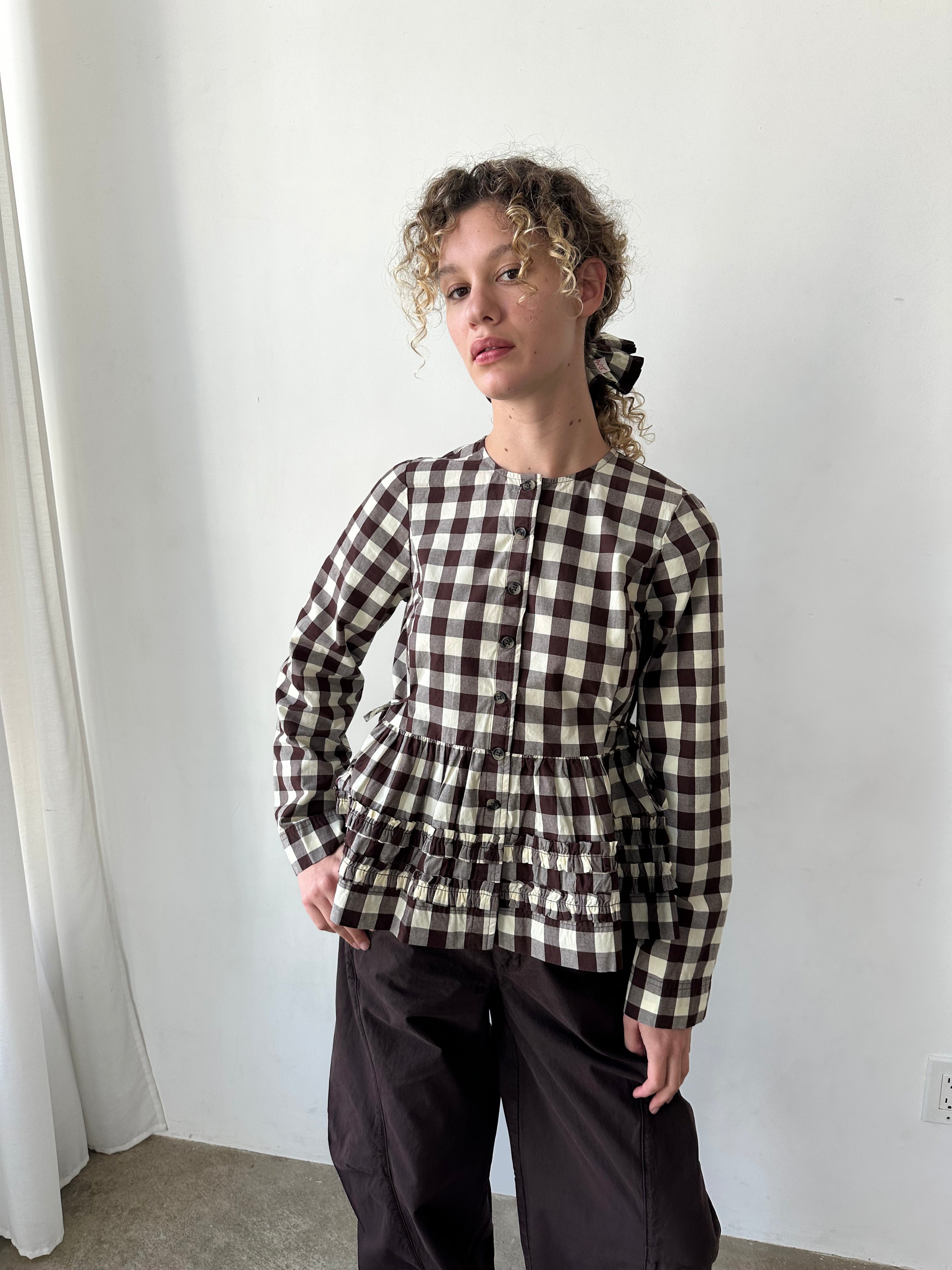 Madison Blouse Butter Gingham All New