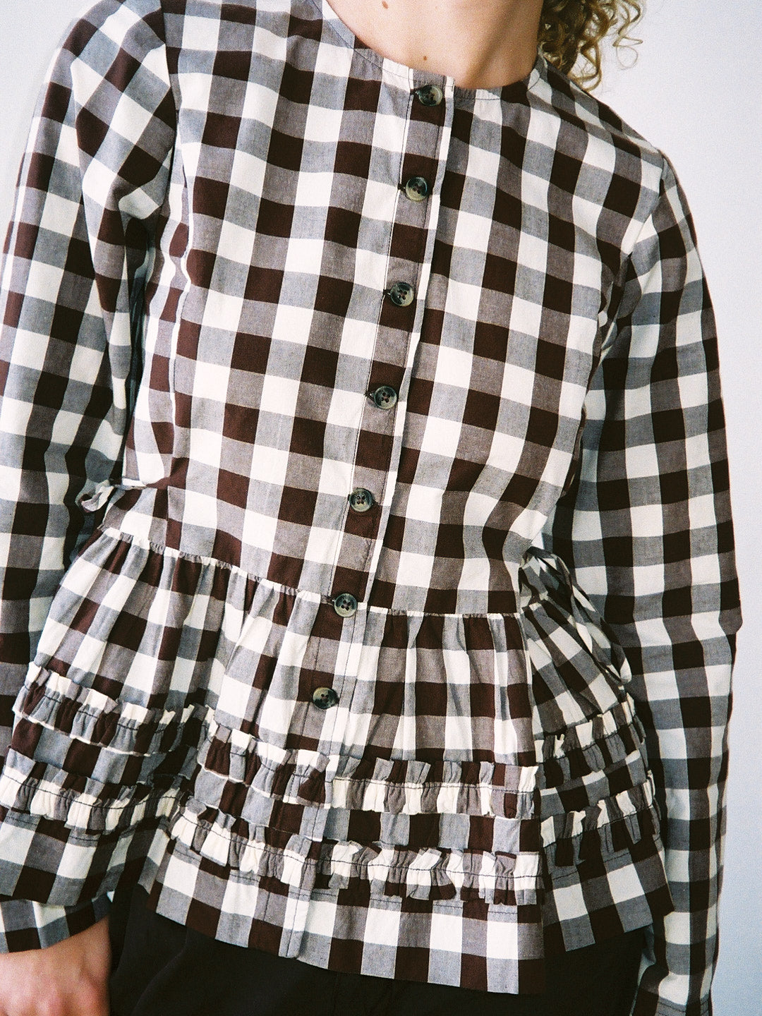 Madison Blouse Butter Gingham All New