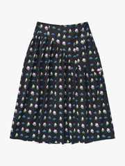 Maeve Midi Skirt Noir Garden Fine Craftsmanship